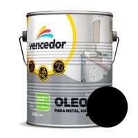 Pintura Vencedor Mate Negro 1/4 gal