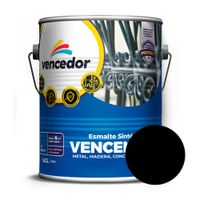 Esmalte Vencenamel Brillante Negro 1/4 gal