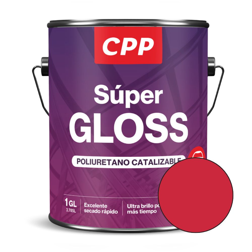 Esmalte Cpp Super Gloss Brillante Rojo 1 gal