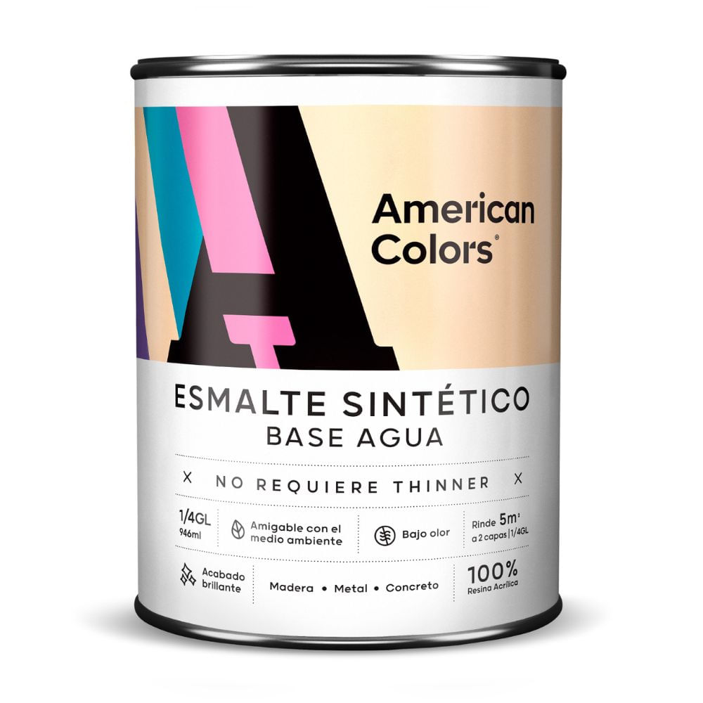 Pintura Base Brillante American Colors Resina Acrílica 0.94 l