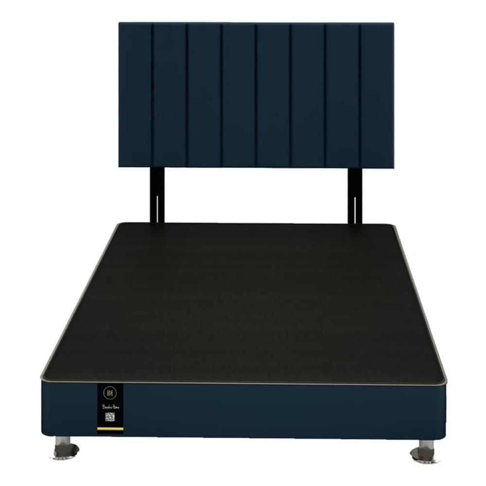 Dormitorio Linz 1.53 x 2.03 + Cabecera Neuss Pata Desmontable Queen - Azul Marino