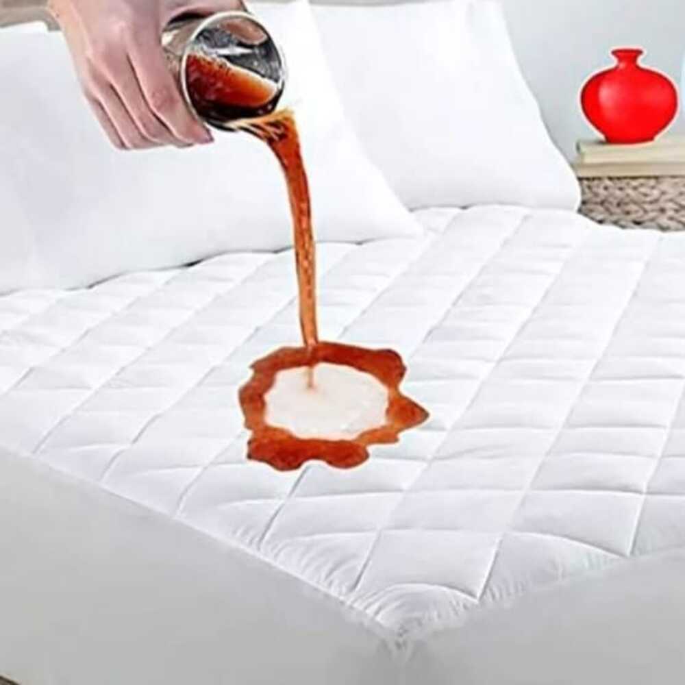 Protector Impermeable Anti-Fluidos Para Colchon  2 Plz -Blanco Dyv