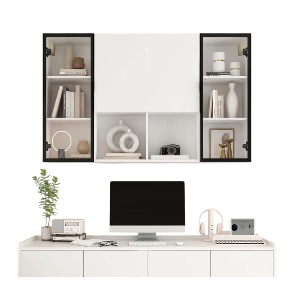 Escritorio Flotante Con Repisa Romany