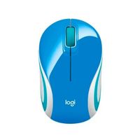 MOUSE INALAMBRICO LOGITECH M187, AZUL, INTERFAZ USB, 3 BOTONES, BATERIA AAA - P/N: 910-005360