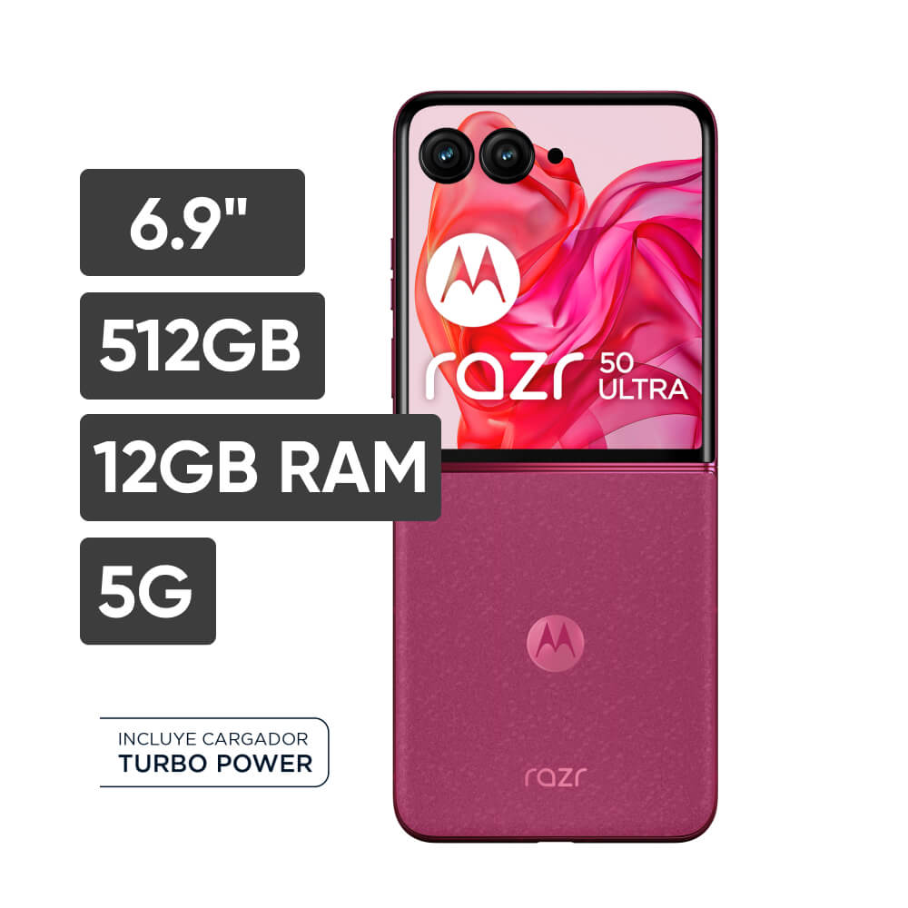 Smartphone MOTOROLA Razr 50 Ultra 6.9"" 12GB 512GB 50MP Rosa