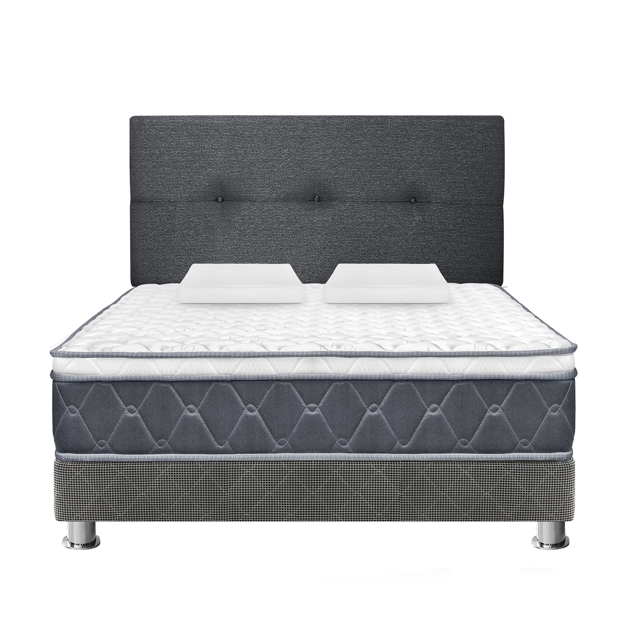 Dormitorio FORLI Vento 2 Plazas Blanco/Gris