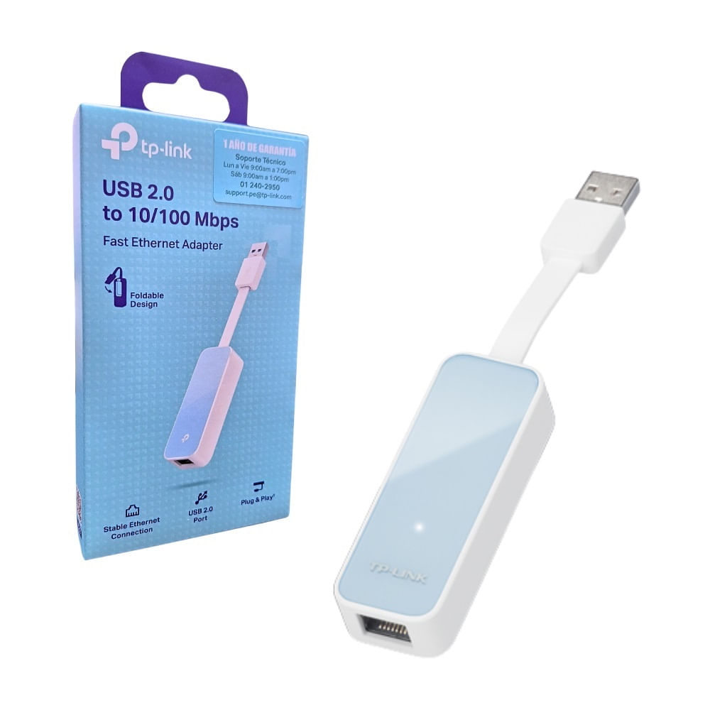Adaptador de Red TP-LinkUSB 2.0 a 10/100 Mbps Tp-Link UE200