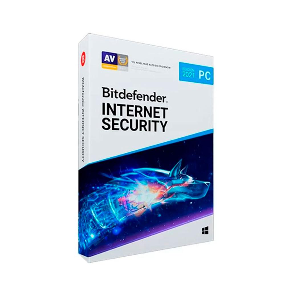 ANTIVIRUS BITDEFENDER INTERNET SECURITY, 3 PC, POR 15 MESES - P/N: B11020053