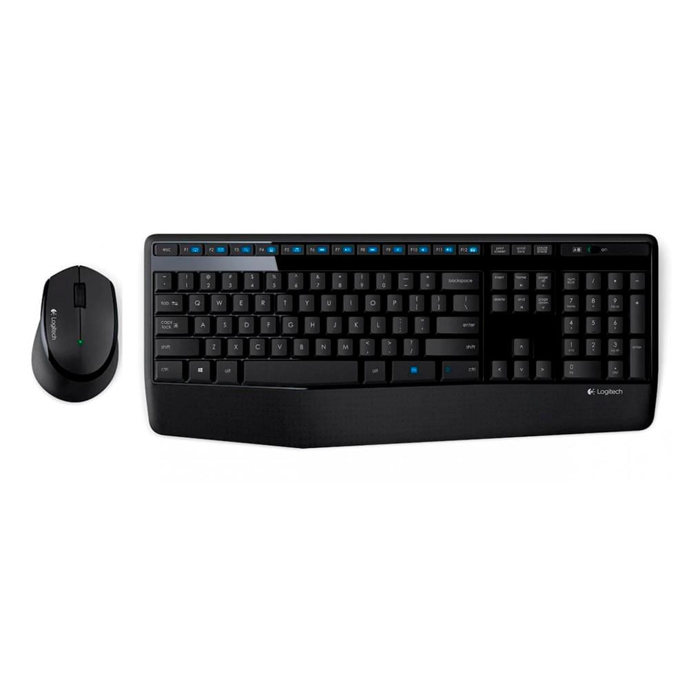 KIT TECLADO Y MOUSE INALAMBRICO LOGITECH MK345 WIRELESS, RECEPTOR USB, SP, NEGRO P/N: 920-007820