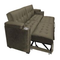 Sofa Cama Madison con Portavaso y almacenamiento King - Beige Oscuro