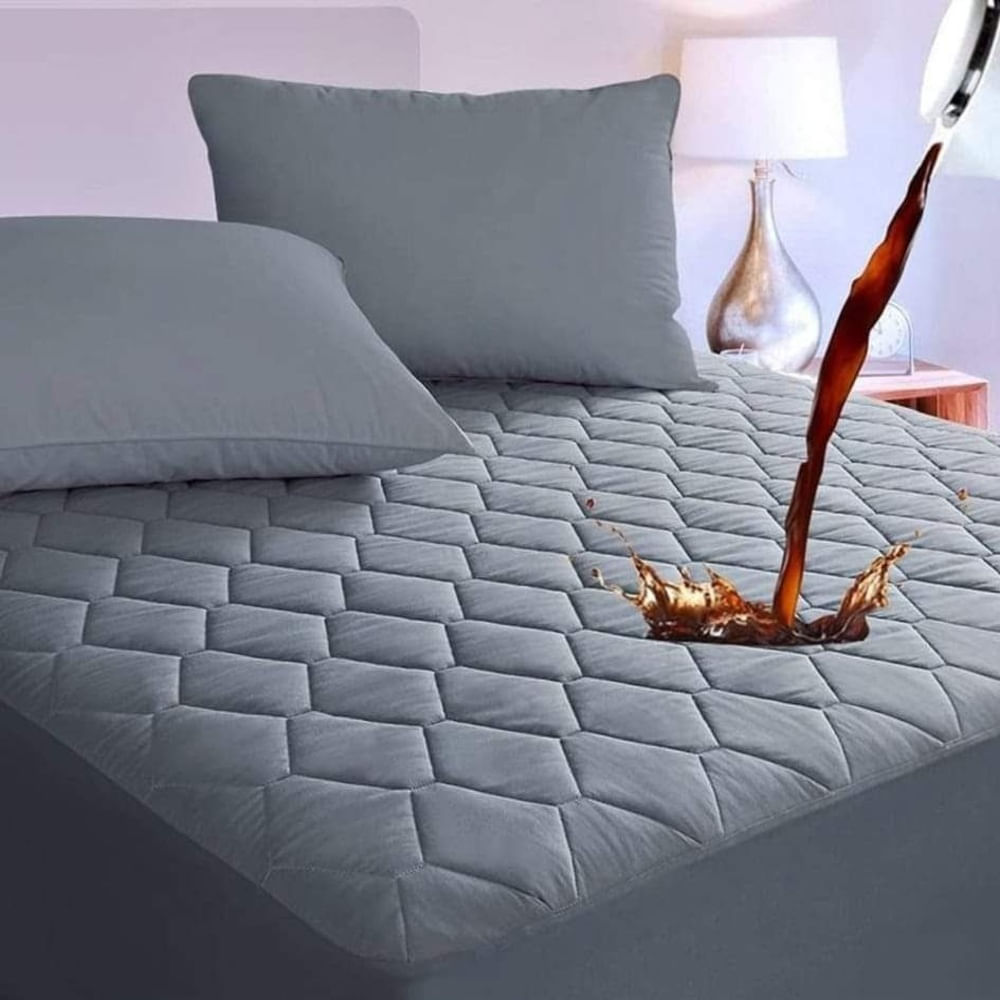 Protector Impermeable Anti-Fluidos Para Colchon Queen-Azul Dyv