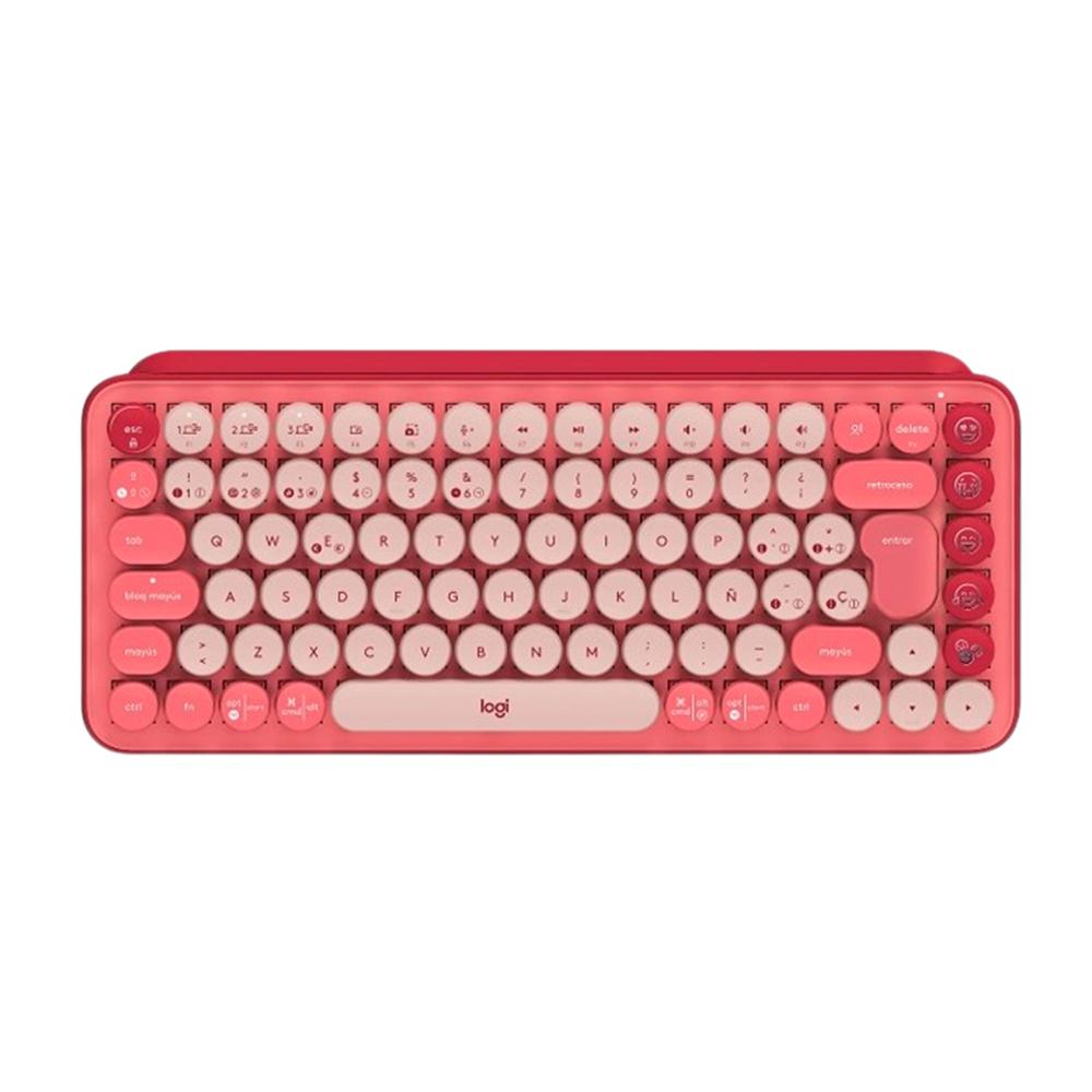 TECLADO INALAMBRICO LOGITECH POP ROSADO, BLUETOOTH 5.1/RECEPTOR USB, WINDOWS/MACOS P/N: 920-010715