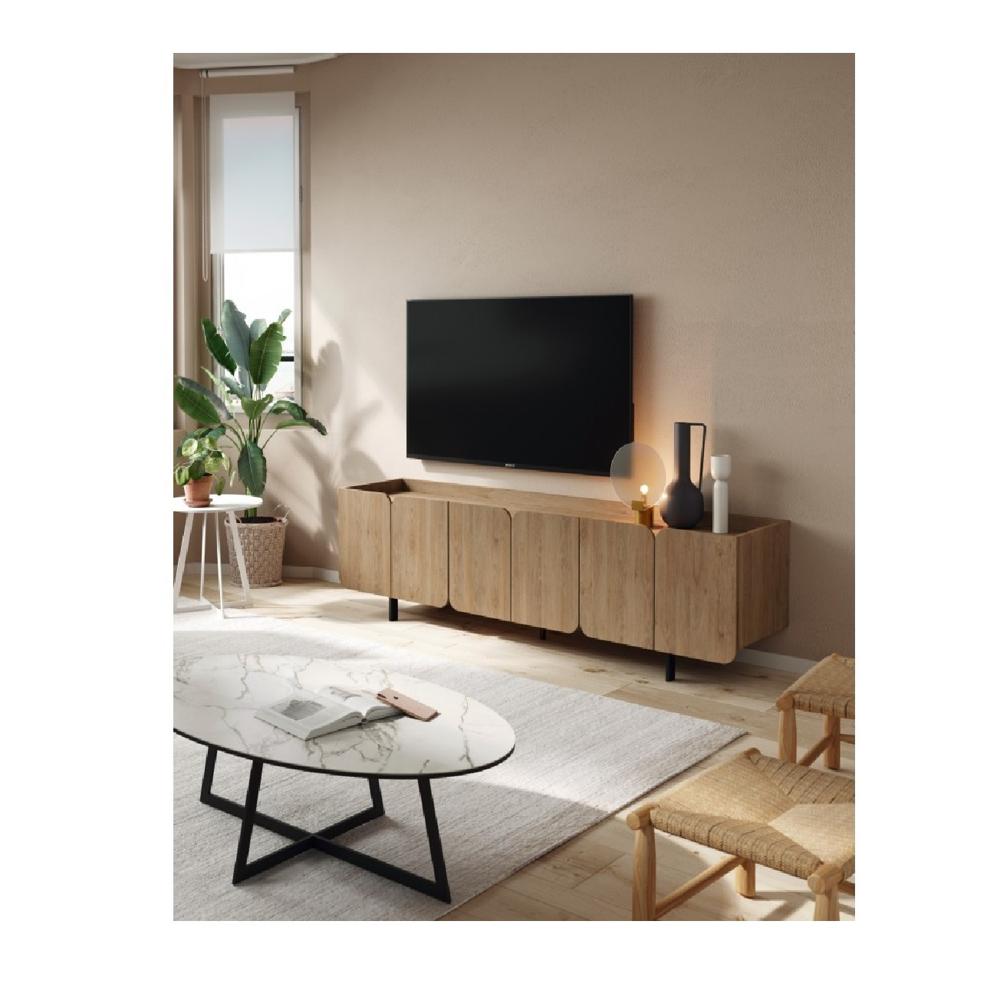 Mesa Contemporánea de TV Amadeus 60"" color Duna 6 puertas TU MESITA