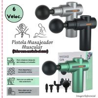 Massage Gun / Pistola Masajeadora con 6 velocidades VR