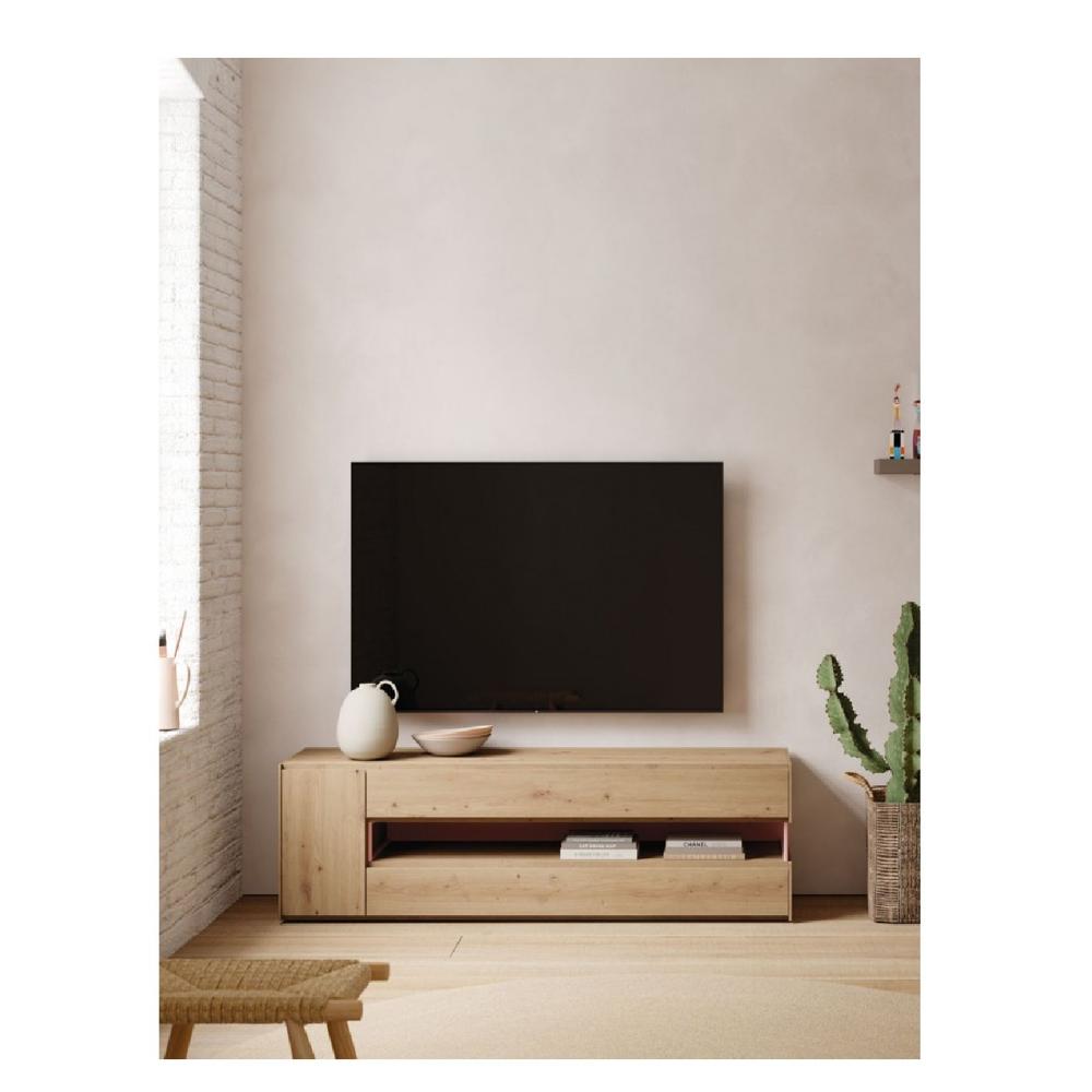 Mesa de TV Minimalista Nantes 60"" color Duna 3 puertas TU MESITA
