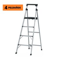 Escalera Tubular 4 Peldaños Plegable Aluminio Truper