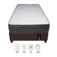 Cama Turin 2 Plz + 2 almohadas - Chocolate