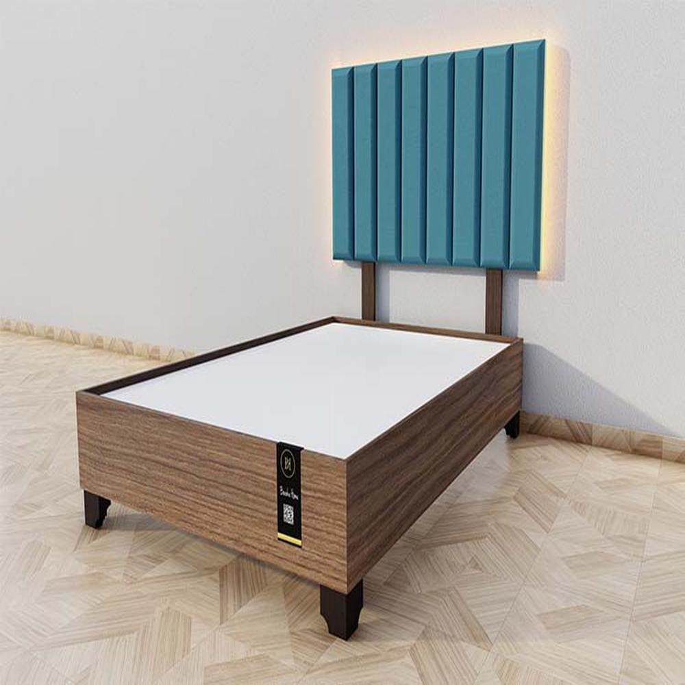 Dormitorio Enns + Cabecera Led Córdoba 2 plz - Cobalto y Catania