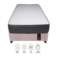 Cama Turin 2 Plz + 2 almohadas - Rosado