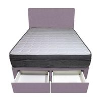 Dormitorio Turin + 2 Cajones 2 Plz + Cabecera - Lila