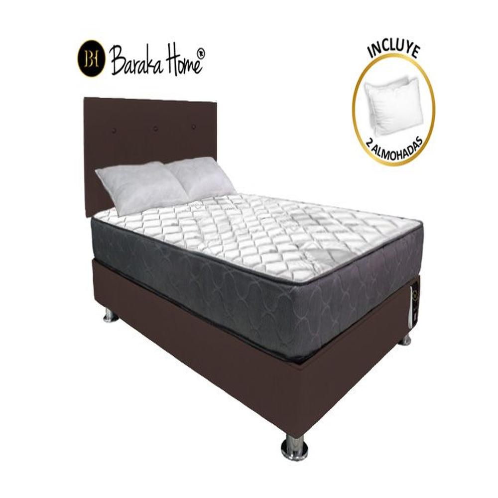 Dormitorio Luton 2 Plz + 2 Almohadas - Chocolate Dormitorio Luton 2 Plz + 2 Almohadas - Chocolate