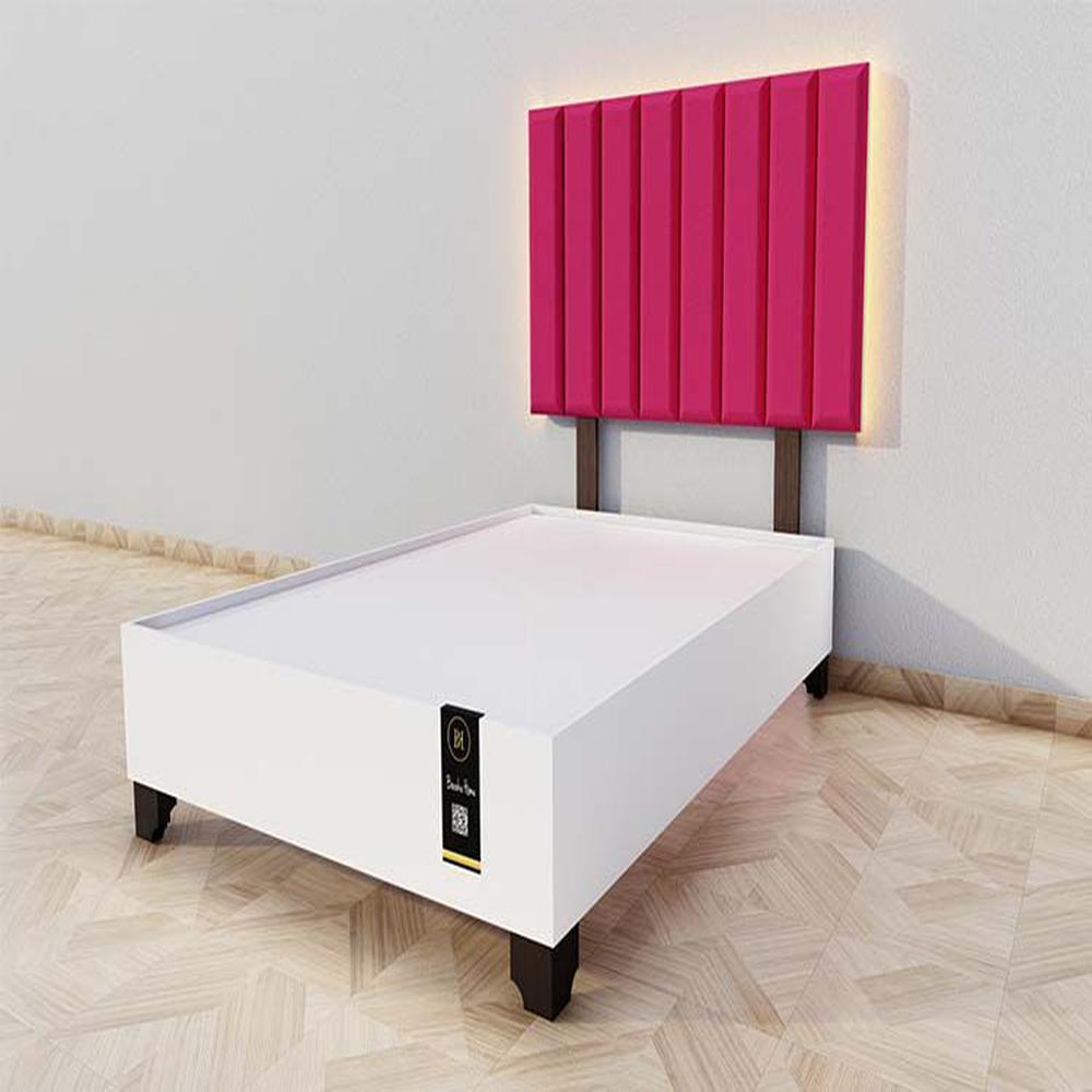 Dormitorio Enns + Cabecera Led Córdoba 2 plz - Rojo y Blanco Dormitorio Enns + Cabecera Led Córdoba 2 plz - Rojo y Blanco