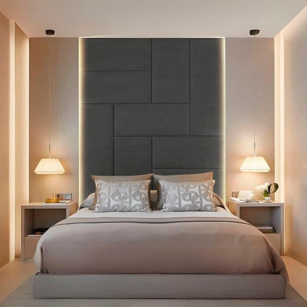 Cabecera Arhus 1 Plz - Gris Oscuro