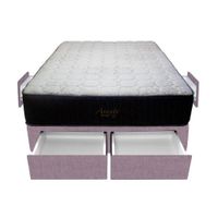 Cama Pocket Vip + 4 Cajones 2 Plz + 2 almohadas - Lila