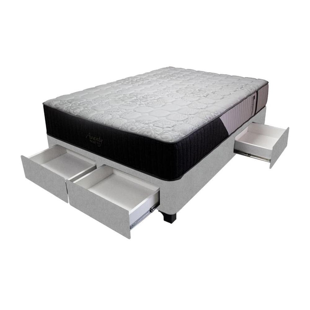 Cama Pocket Vip + 4 Cajones 2 Plz + 2 almohadas - Gris Claro Cama Pocket Vip + 4 Cajones 2 Plz + 2 almohadas - Gris Claro