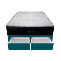 Cama Pocket Vip + 2 Cajones 2 Plz + 2 almohadas - Cobalto