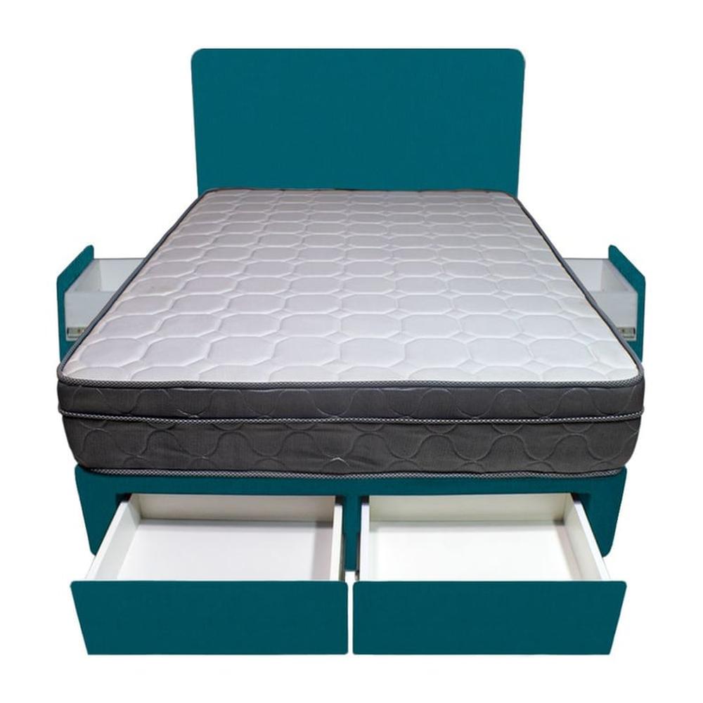 Dormitorio Turin + 4 Cajones 2 Plz + Cabecera - Cobalto Dormitorio Turin + 4 Cajones 2 Plz + Cabecera - Cobalto