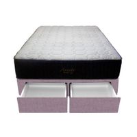 Cama Pocket Vip + 2 Cajones 2 Plz + 2 almohadas - Lila