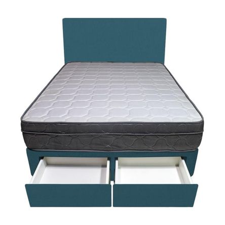 Dormitorio Turin + 2 Cajones 2 Plz + Cabecera - Cobalto