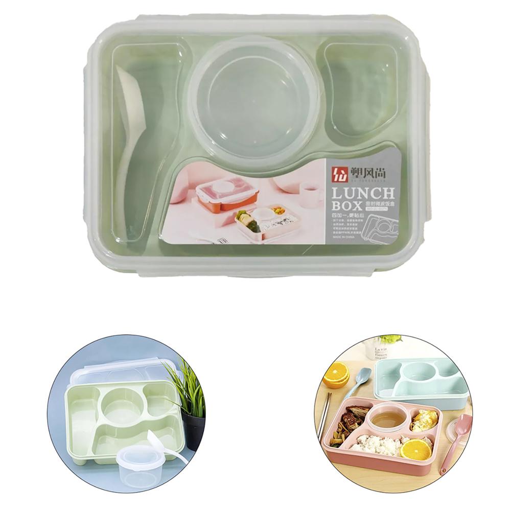 Taper Lonchera Contenedor de Alimentos con Divisiones Verde