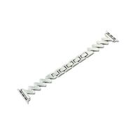 Correa de acero inoxidable para watch Zigzag 42 44 45 49mm plateado