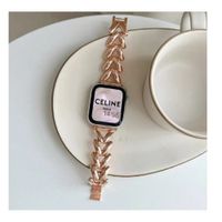 Correa Para Applewatch Y Watch 42-44-45-49mm Acero Trenzado Oro Rosa