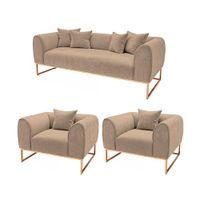 Juego de sala 3 1 1 Luxury Nikole - Beige claro