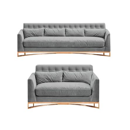 Juego de sala 3 2 Luxury Llinden - Beige claro
