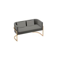 Sofá Luxury Ohrid 2 Cuerpos - Gris oscuro