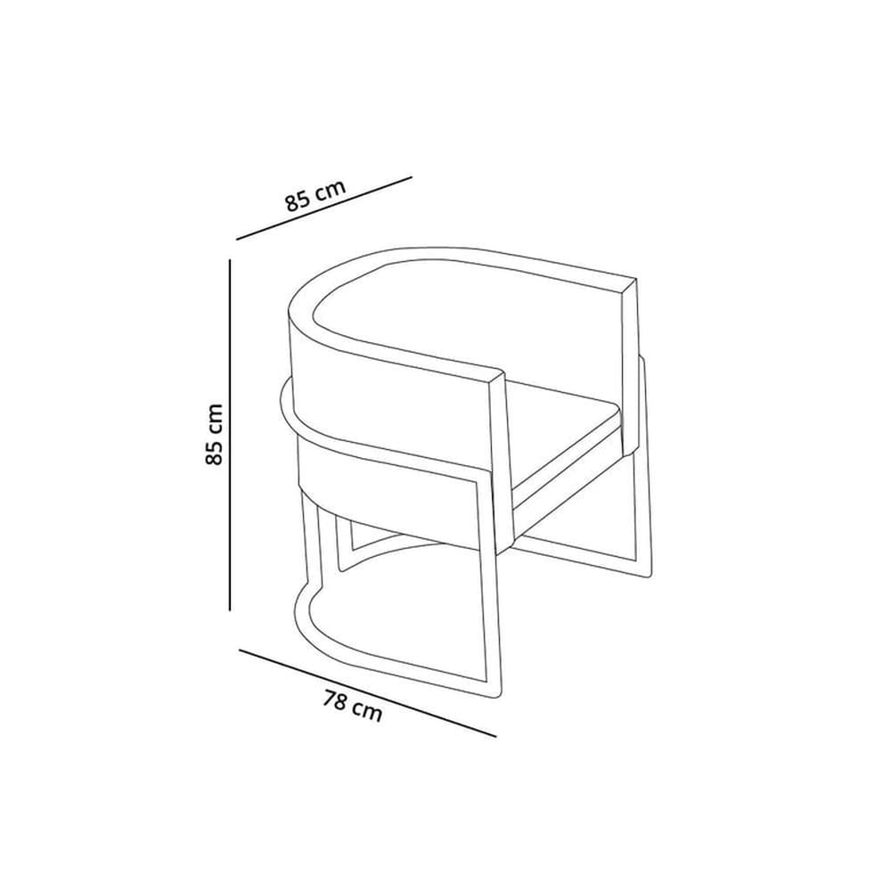 Sofá Luxury Ohrid 1 Cuerpo - Gris oscuro
