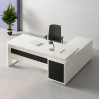 Escritorio Con Cajones Paris - Blanco Y Negro