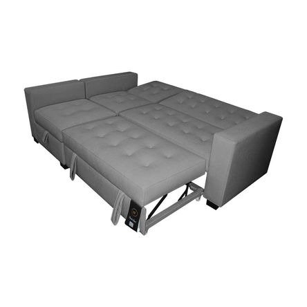Sofá Cama Multifuncional Kavala 3 Cuerpos - Gris Claro Sofá Cama Multifuncional Kavala 3 Cuerpos - Gris Claro