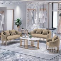 Juego de sala 3 2 1 Luxury Sveti + Mesa de centro - Beige claro