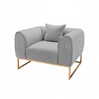 Sofá Luxury Nikole 1 Cuerpo - Gris claro