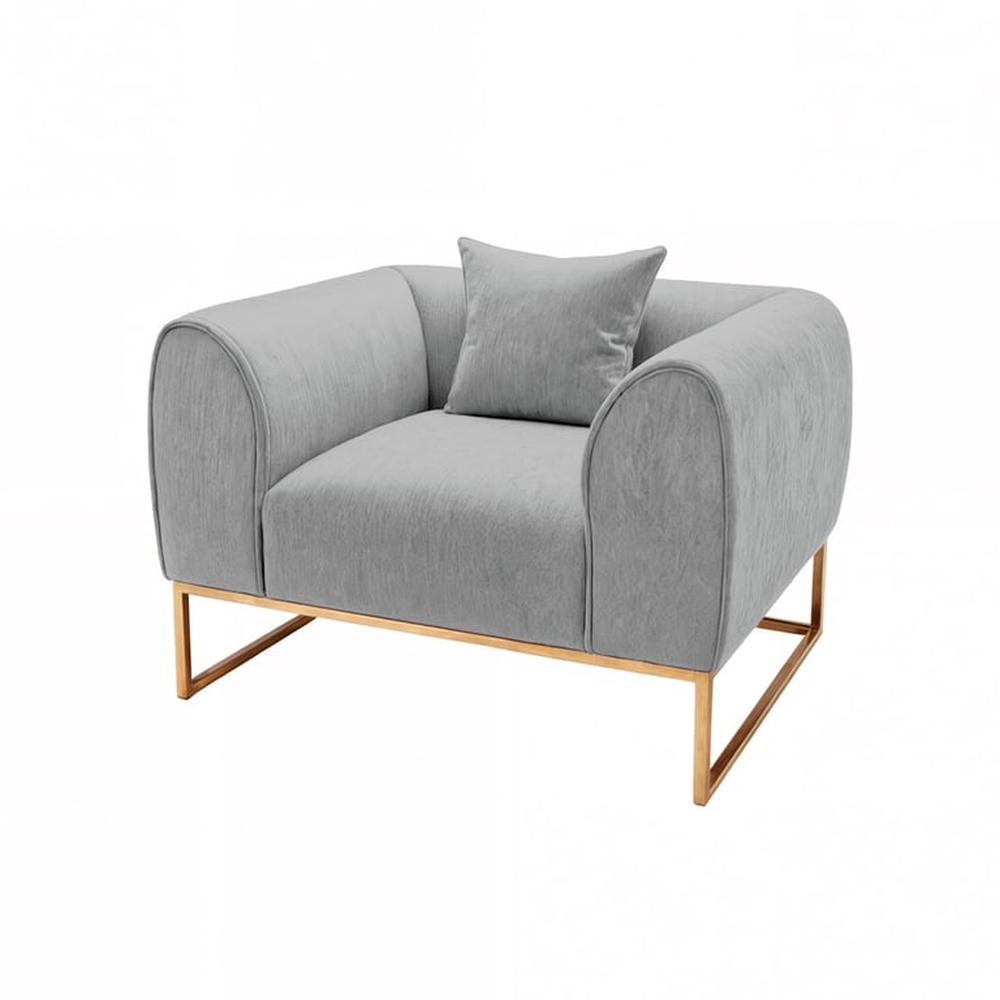 Sofá Luxury Nikole 1 Cuerpo - Gris claro