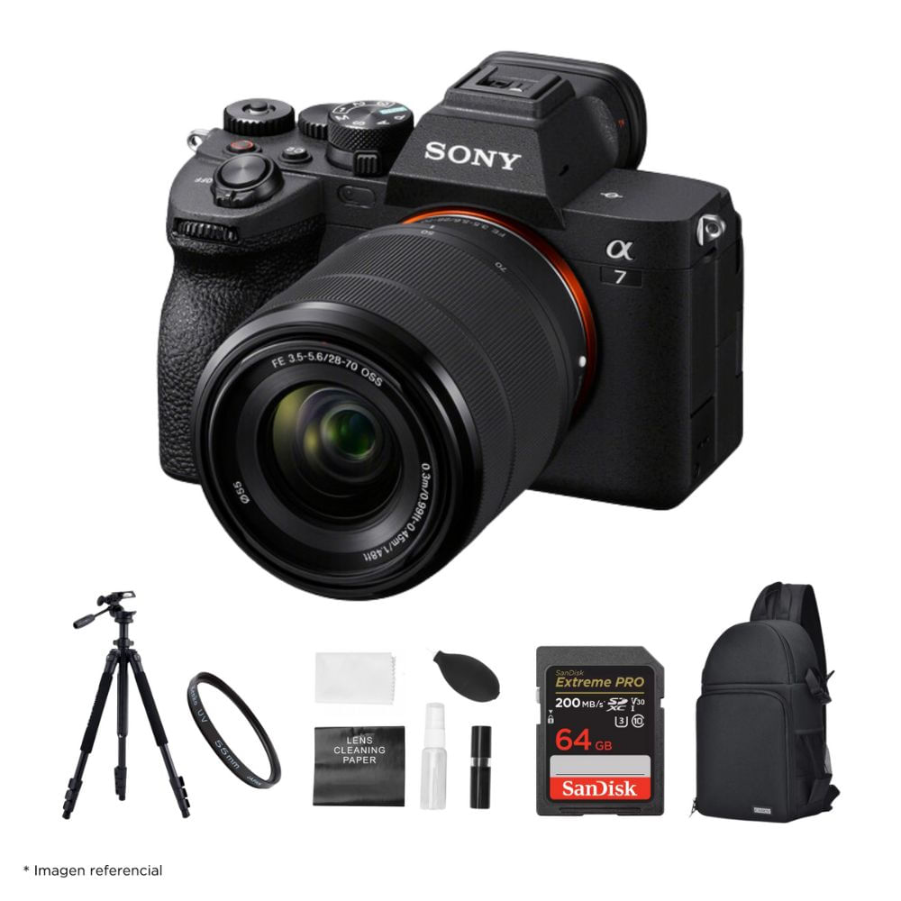 Cámara Sony Alpha a7 IV Full Frame Mirrorless + Lente 28-70mm + Kit Ultimate de Accesorios