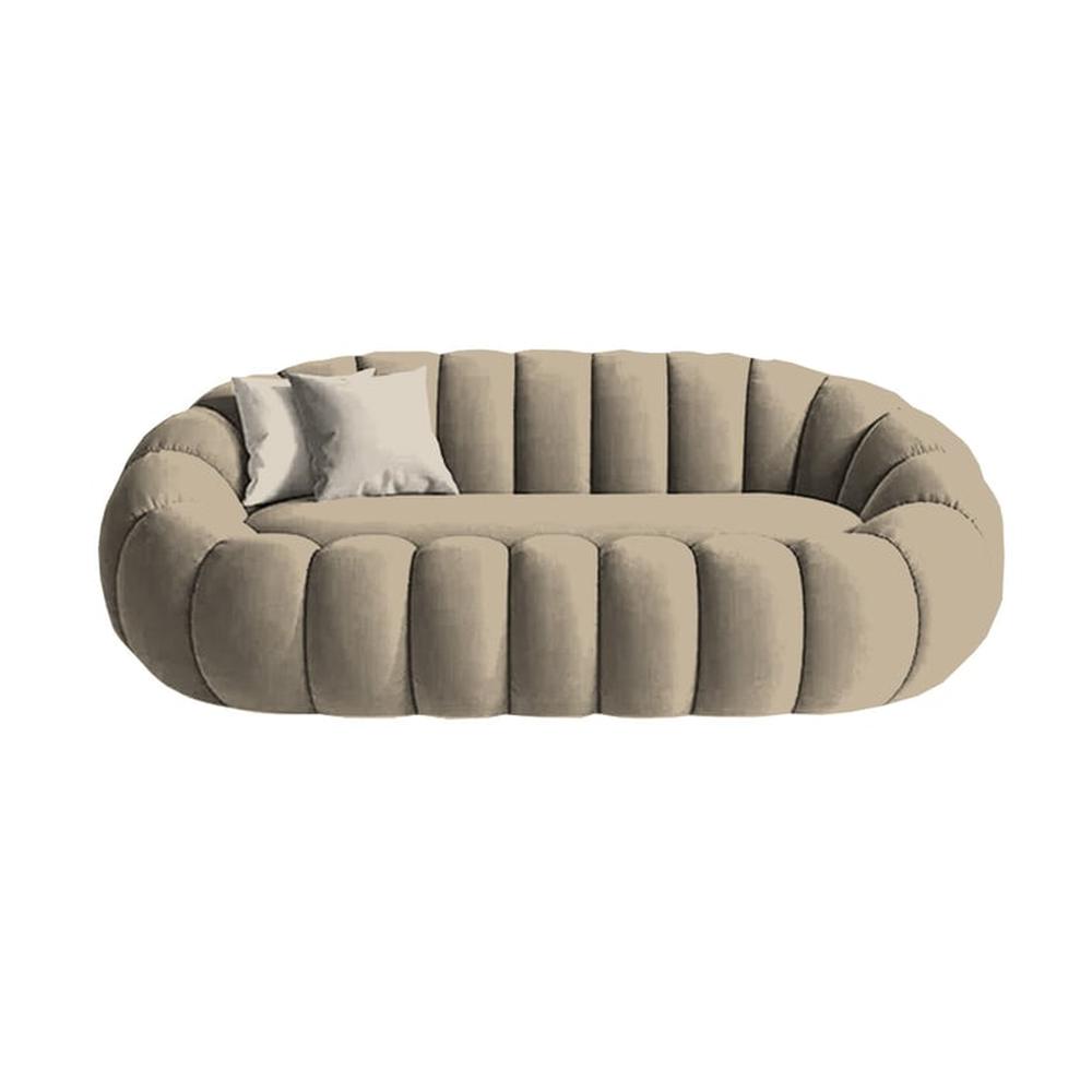 Sofá Aura Cozy  2 Cuerpos - Beige Claro