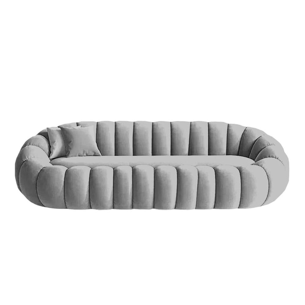 Sofá Aura Cozy 3 Cuerpos - Gris Claro