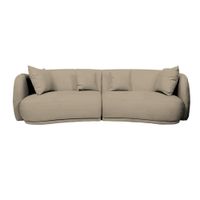 Sofá Moderno Wexforth 4 cuerpos - Beige Claro