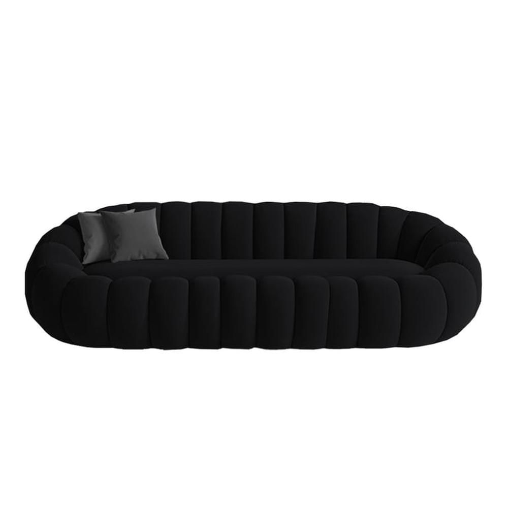 Sofá Aura Cozy 3 Cuerpos - Negro